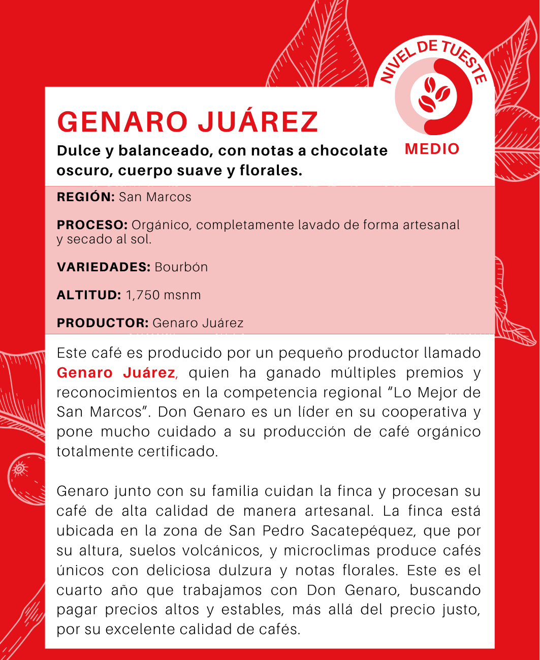 GENARO JUÁREZ MEDIO 300g